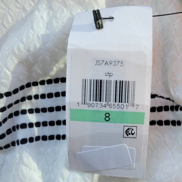 Jessica Simpson Women's White Textured Knit Sleeveless A-Line Dress - Picture 6 of 11